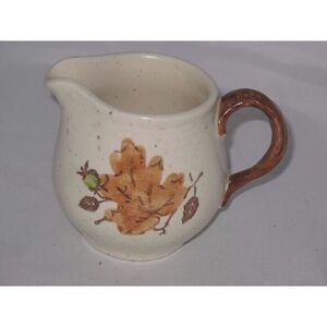 Metlox Poppytrail Woodland Gold‎ Creamer Milk Pitcher Autumn Brown Leaves